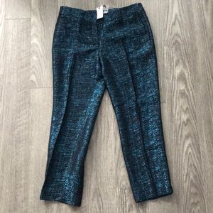 Express metallic cropped pants NWT